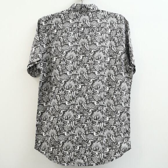 Bonobos Riviera Linen Short Sleeve Men's Shirt Print Tailored Fit Long L 283322 - Picture 9 of 11